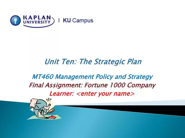 unit ten the strategic plan
