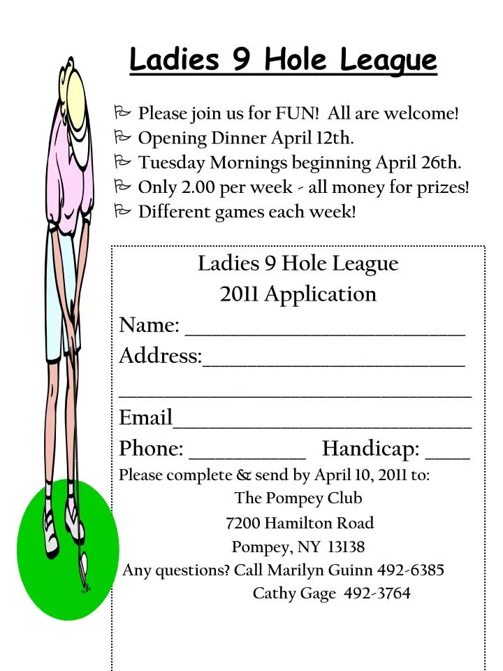 ladies 9 hole league