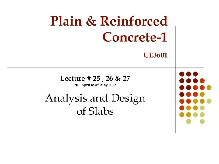 plain reinforced concrete 1 ce3601