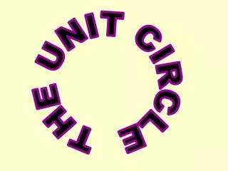 THE UNIT CIRCLE