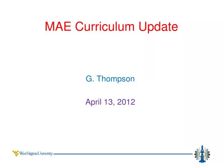 mae curriculum update