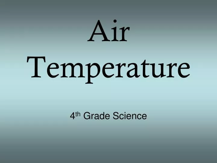 air temperature