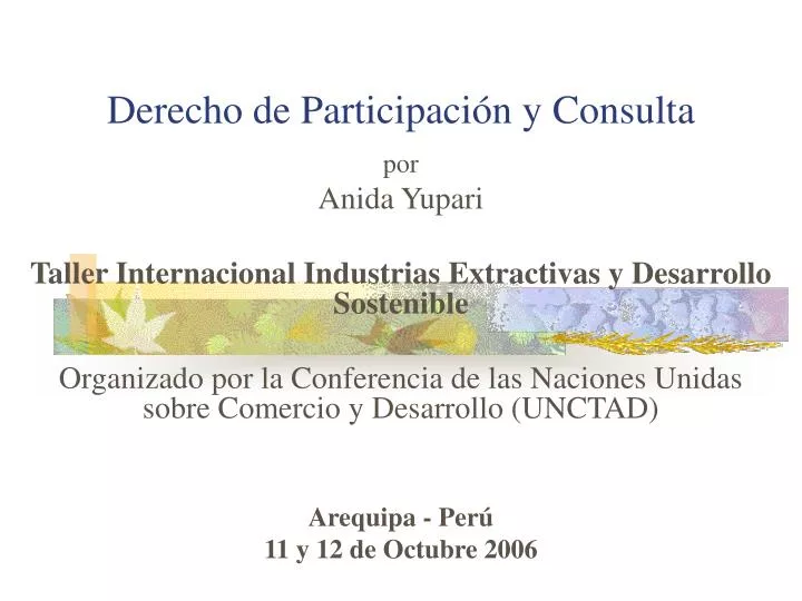 derecho de participaci n y consulta