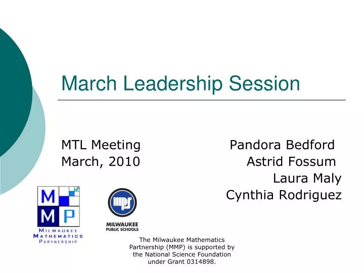 march leadership session