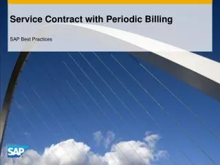 Service Contract with Periodic Billing