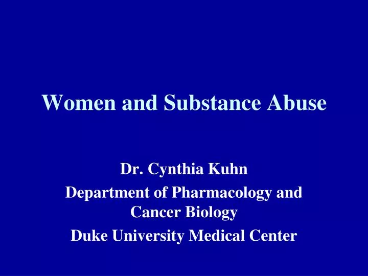 women and substance abuse