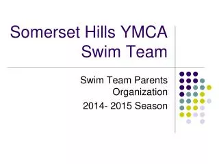 Somerset Hills YMCA Swim Team