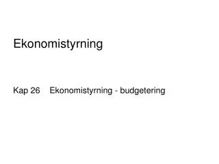 ekonomistyrning