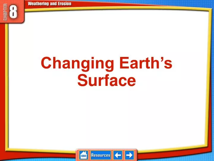 changing earth s surface