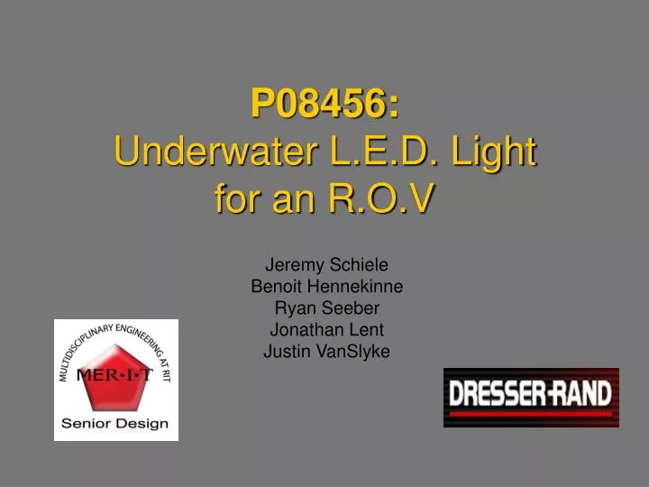 p08456 underwater l e d light for an r o v