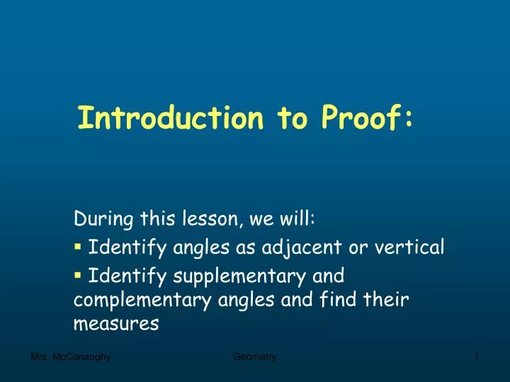 introduction to proof