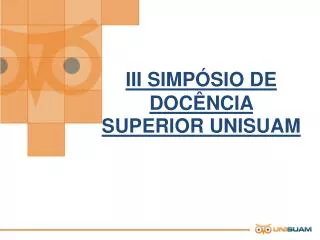 iii simp sio de doc ncia superior unisuam