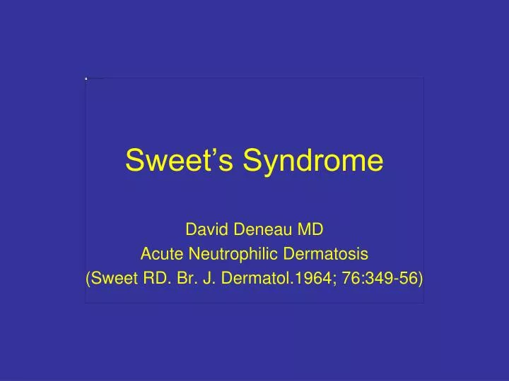 sweet s syndrome