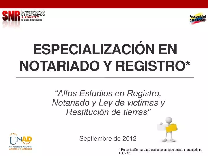 especializaci n en notariado y registro