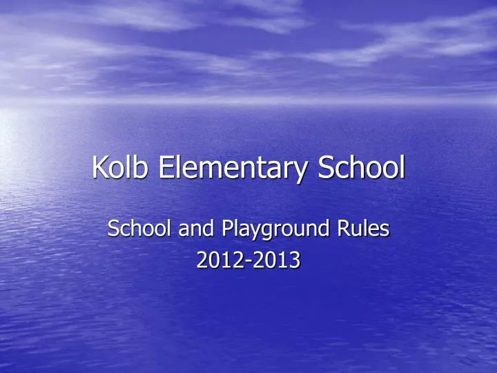 kolb elementary school