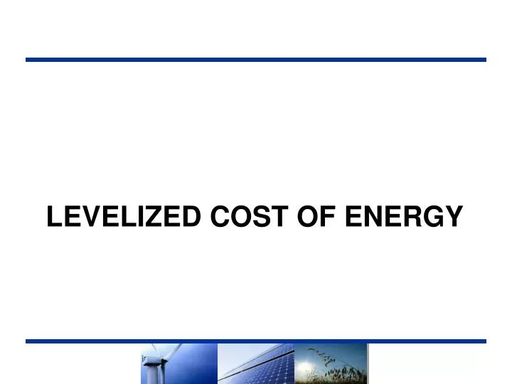 levelized cost of energy