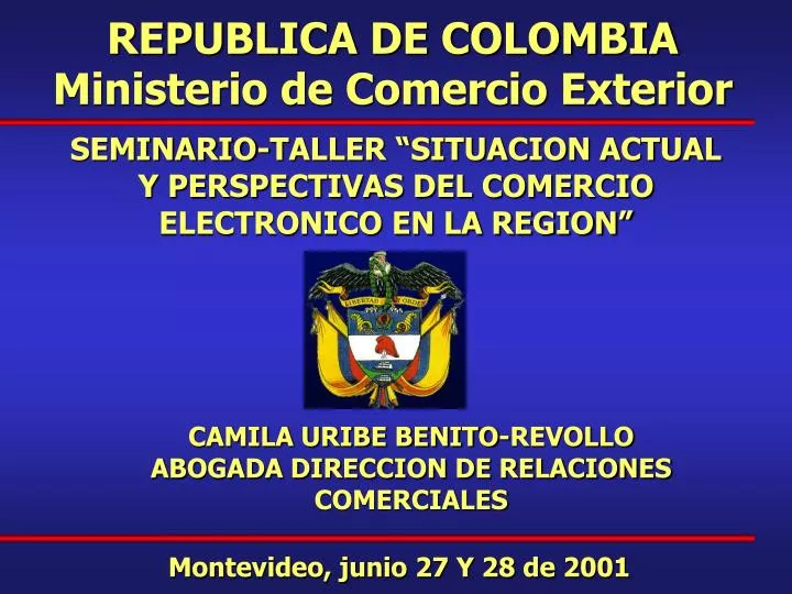 republica de colombia ministerio de comercio exterior
