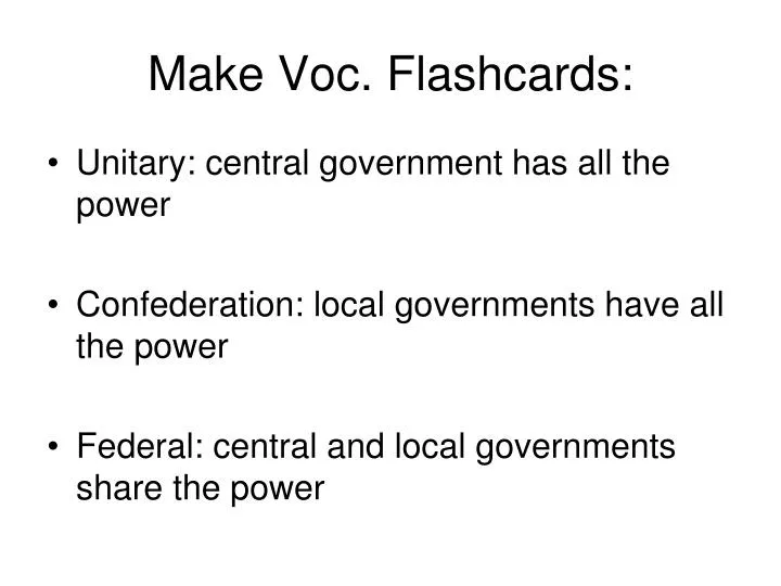 make voc flashcards