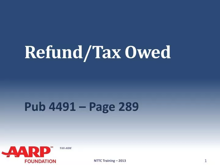 refund tax owed