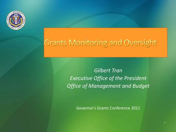 grants monitoring and oversight