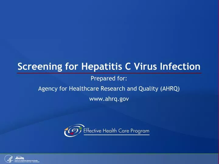 screening for hepatitis c virus infection
