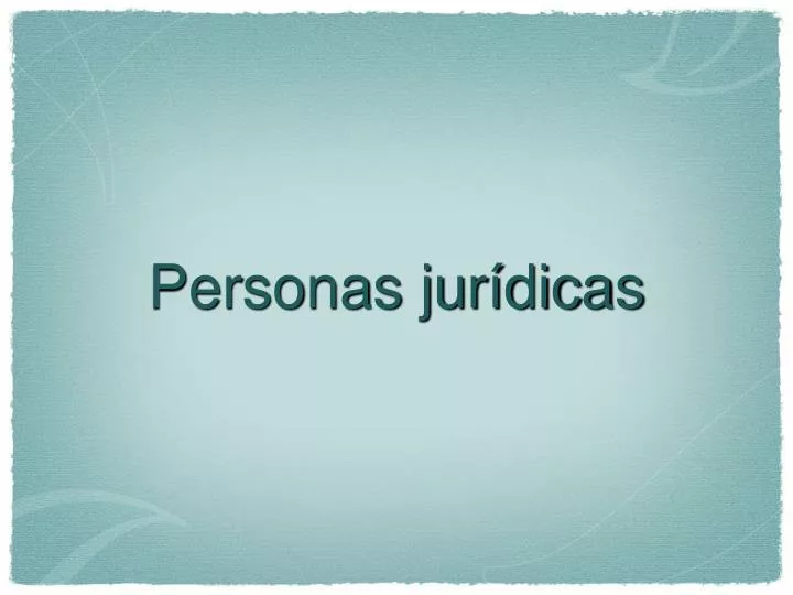 personas jur dicas