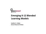 Emerging K-12 Blended Learning Models - slide 1