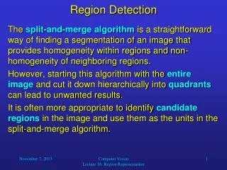 Region Detection