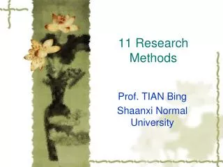11 Research Methods