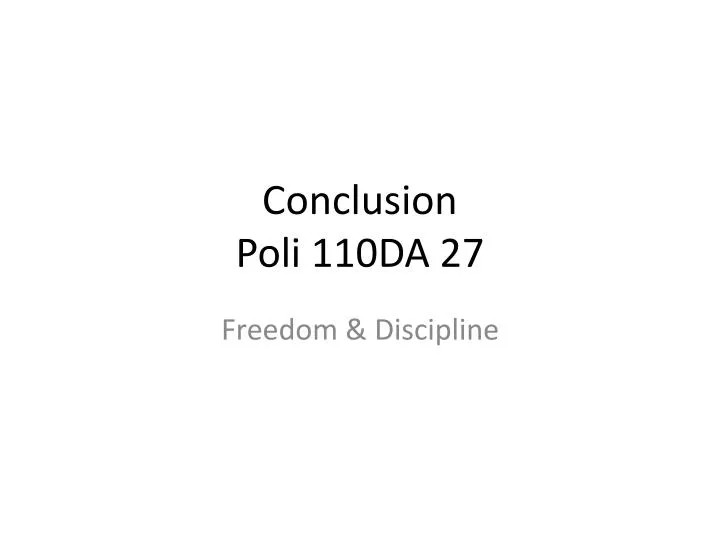 conclusion poli 110da 27