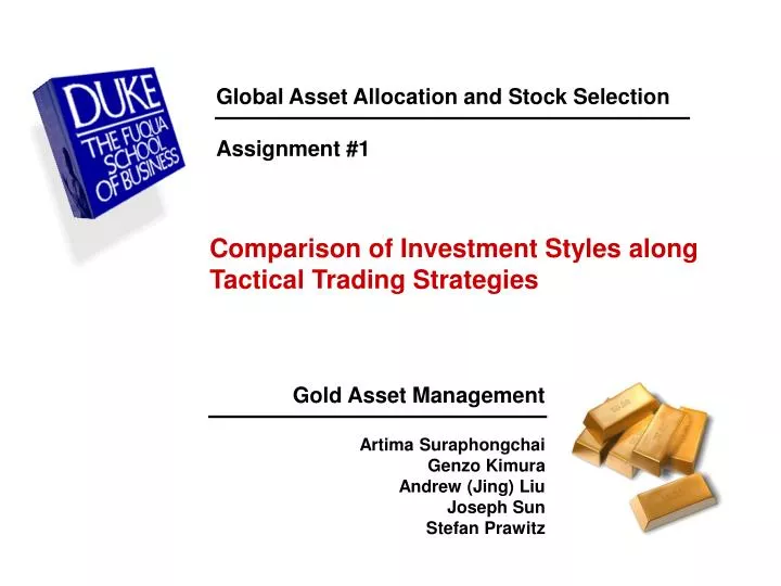 global asset allocation and stock selection assignment 1