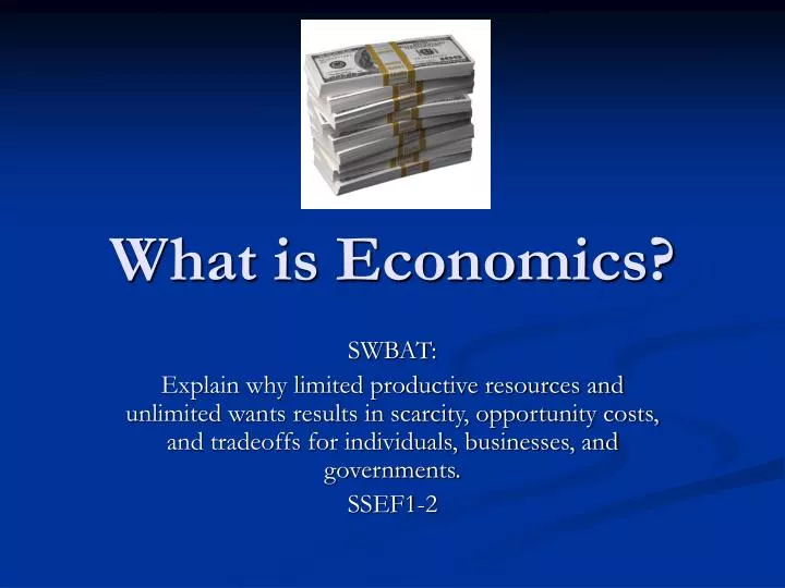 what is economics