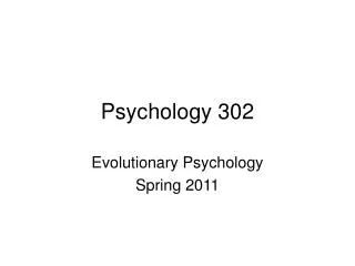 Psychology 302