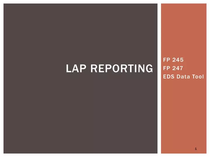 lap reporting