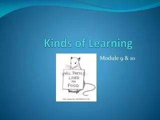 Kinds of Learning