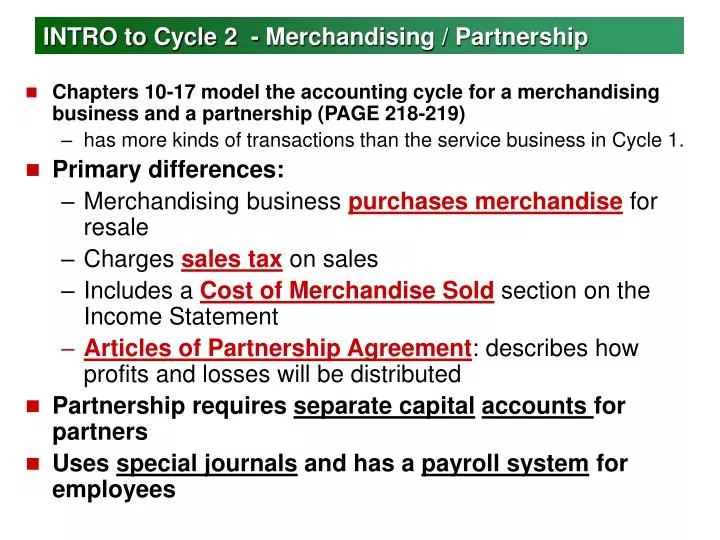 intro to cycle 2 merchandising partnership