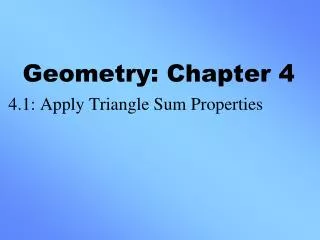 Geometry: Chapter 4