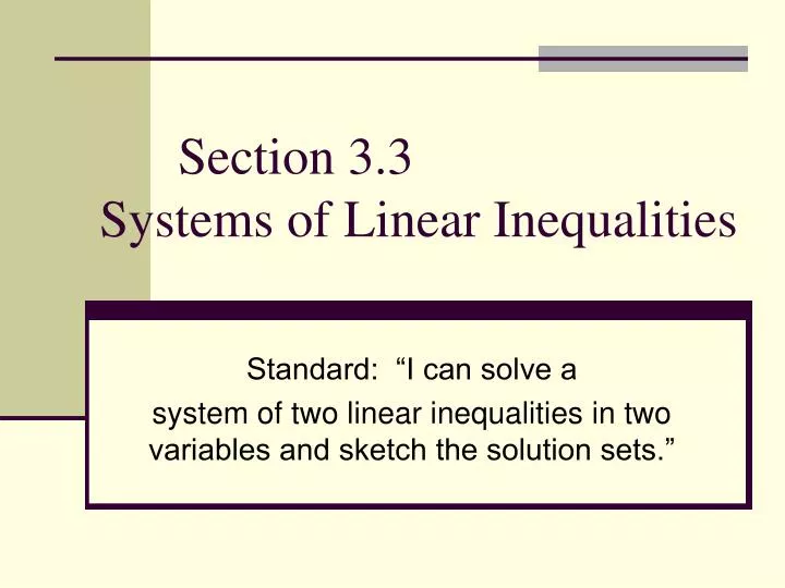 section 3 3 systems of linear inequalities