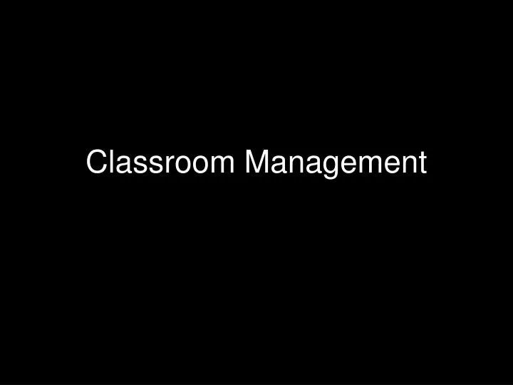 classroom management