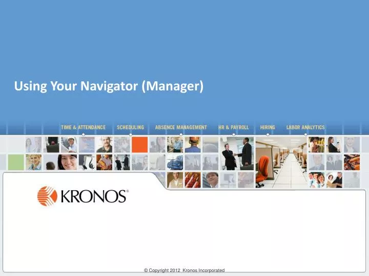 using your navigator manager