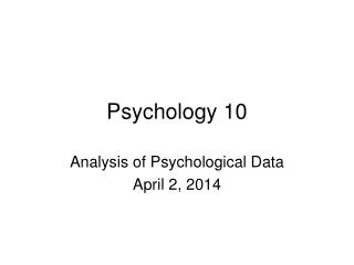 Psychology 10