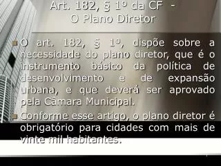 art 182 1 da cf o plano diretor
