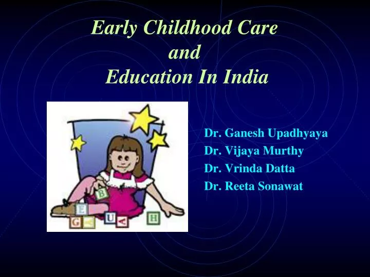 early childhood care and education in india