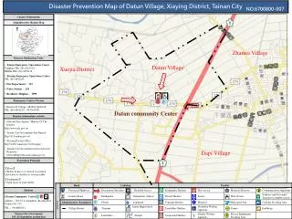 Disaster Prevention Map of Datun Village, Xiaying District, Tainan City