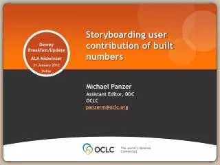 Storyboarding user contribution of built numbers