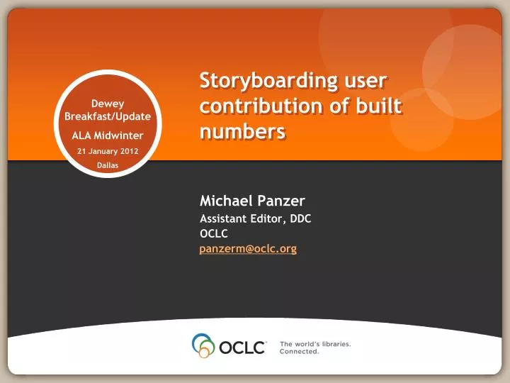 storyboarding user contribution of built numbers