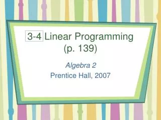 3 4 linear programming p 139