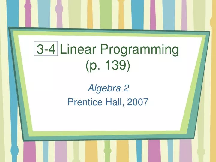 3 4 linear programming p 139