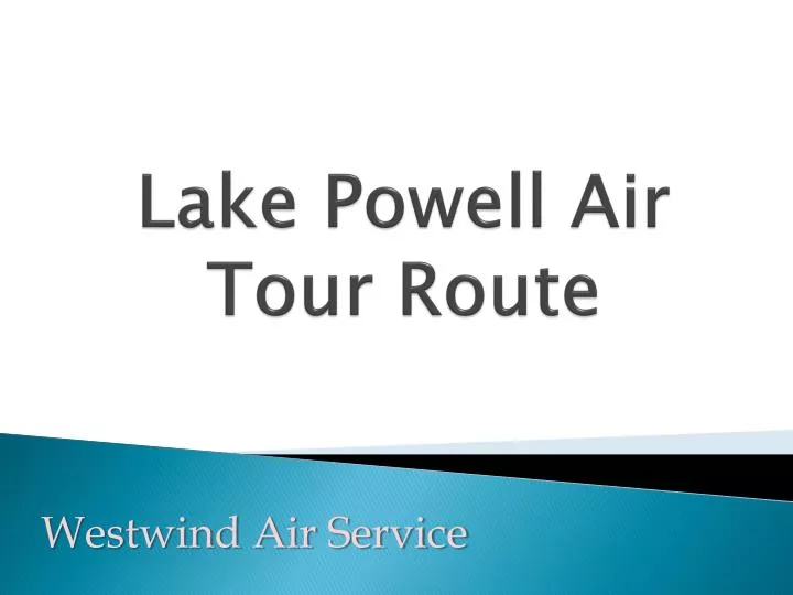 lake powell air tour route