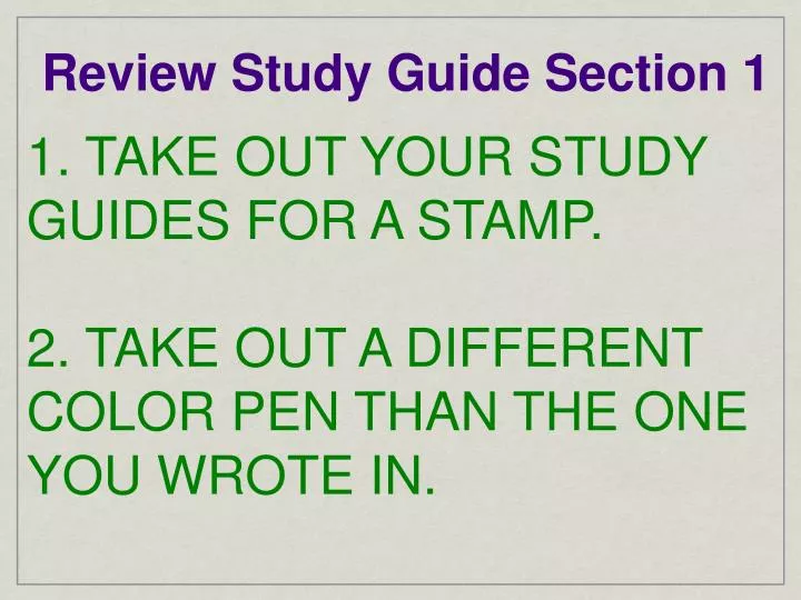 review study guide section 1